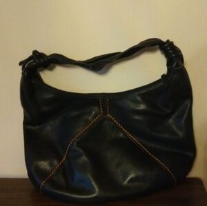Plinio Visona Stitch Detailing Leather Hobo Bag